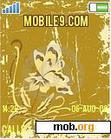 Download mobile theme butterfly in gold paper