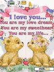 Download mobile theme Animated Teddy Love