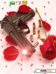 Download mobile theme animated guns and rose