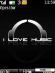 Download mobile theme animated i love music