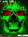 Download mobile theme neon scull