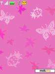 Download mobile theme pink maple and butterfly