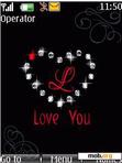 Download mobile theme animated love you