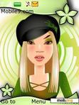 Download mobile theme Retro Girl Green