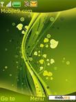 Download mobile theme Green Leaves Wave