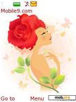 Download mobile theme Flower Girls - Rose red