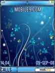 Download mobile theme floralblue