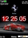 Download mobile theme Ferrari Clock