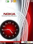 Download mobile theme swf Red Nokia Clock