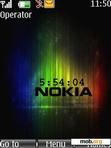 Download mobile theme Swf Nokia colour digital clock