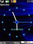 Download mobile theme Swf Blue abstract clock