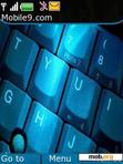 Download mobile theme Blue animated keyboard