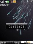 Download mobile theme Abstract black swf clock