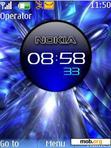 Download mobile theme Blue swf clock