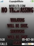 Download mobile theme NO TRESPASSING