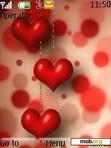 Download mobile theme Red Hearts