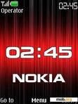 Download mobile theme Nokia Clock Red