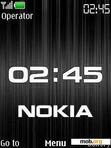 Download mobile theme Nokia Clock Black