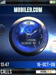Download mobile theme blue clock