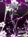 Download mobile theme Azura Flower purple
