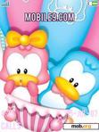 Download mobile theme cute penguins