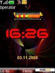 Download mobile theme Clock Battery red-abstract