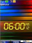 Download mobile theme Clock Rainbow wood