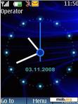 Download mobile theme blue clock