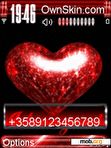 Скачать тему Animated Red heart Love S60V3