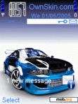 Скачать тему anime car blue