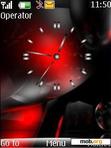 Скачать тему Red Silver Clock