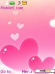 Download mobile theme Pink hearts