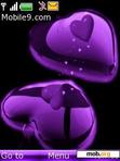 Download mobile theme purple hearts