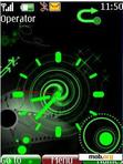 Download mobile theme green clock swf