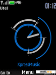 Download mobile theme Clock_XpressMusic Blue v.2