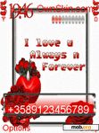 Скачать тему Animated love U forever S60V3