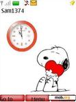 Download mobile theme Snoopy Swf Clock