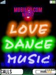 Download mobile theme I love dance music