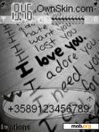 Download mobile theme love word