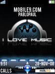 Download mobile theme Walkman i love music