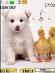 Download mobile theme SWF Cute Friends Clock