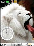 Download mobile theme SWF White Lion Clock