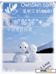 Download mobile theme snow couple