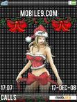 Download mobile theme Xmas Girl