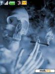 Download mobile theme skull smoking