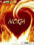 Download mobile theme animated nokia fire