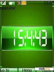 Download mobile theme green clock