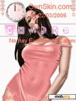 Download mobile theme Animated  Lady  Pink