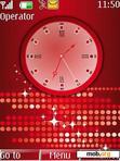 Download mobile theme Swf Animated Red Stars  Clock