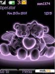 Download mobile theme Swf Teddy Clock